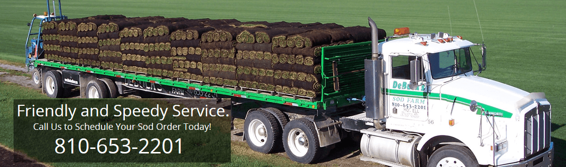 The Macomb Sod Farm and turfgrass delivery service.